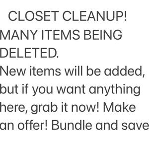 CLOSET CLEANUP!